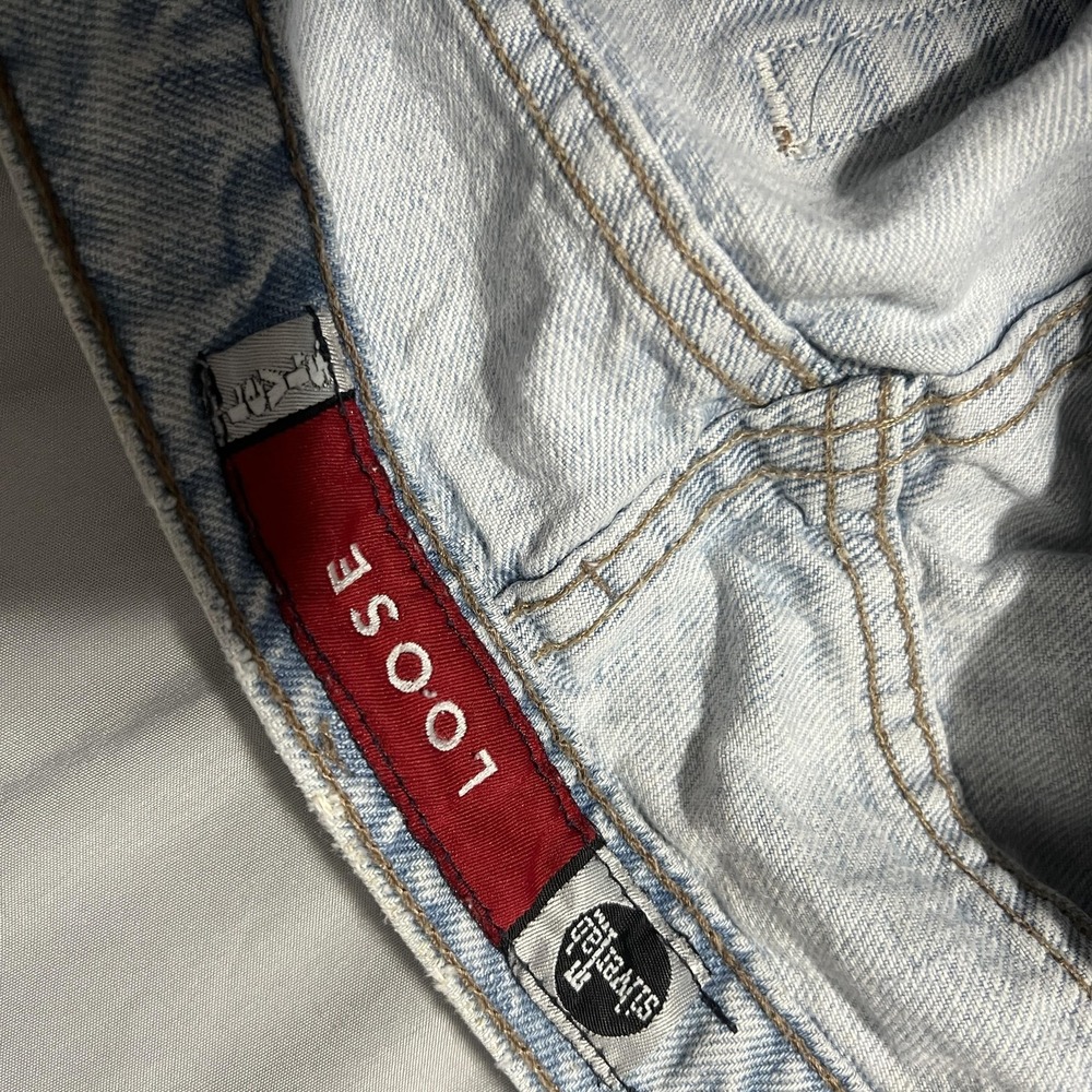 Levis SilverTab Loose Jeans Mens 40x33 Blue Light Wash Relaxed Wide Leg Denim - Picture 8 of 8